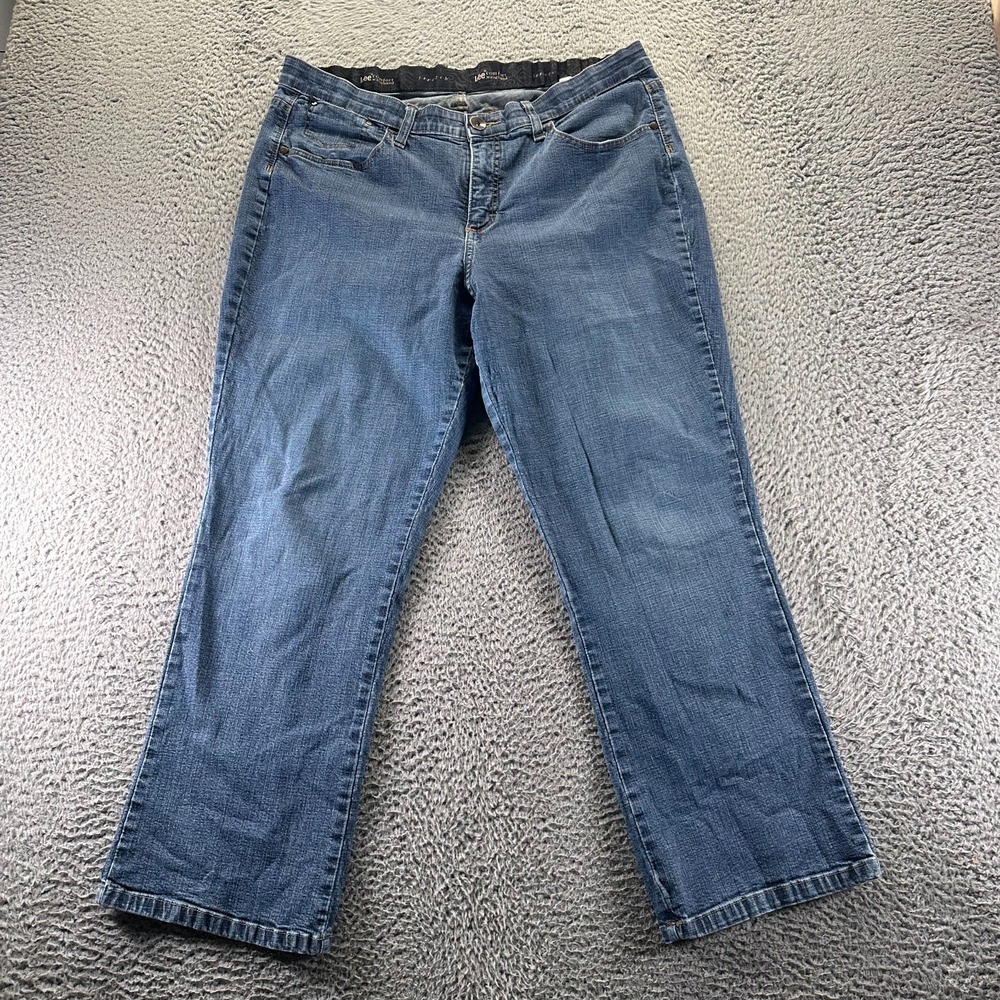 Lee Jeans‎ Womens 36x28 Blue Cotton Denim Straight Leg Curvy Workwear Stretch